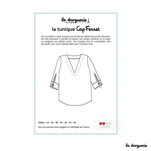 Patron couture de la tunique femme "Cap Ferret"