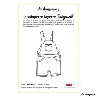 Patron couture de la salopette "Trégastel"