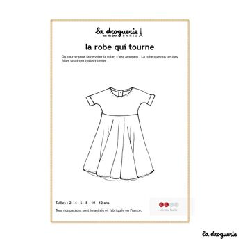 Patron couture de la robe qui tourne enfant 1