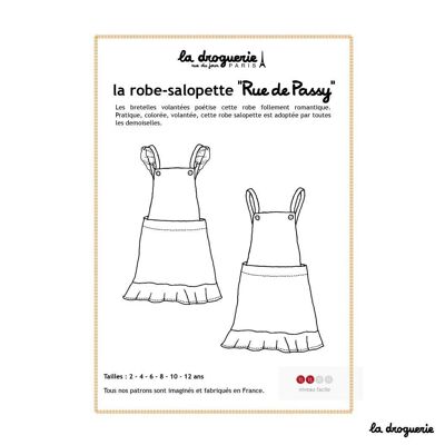 Sewing pattern for the “Rue de Passy” overall dress