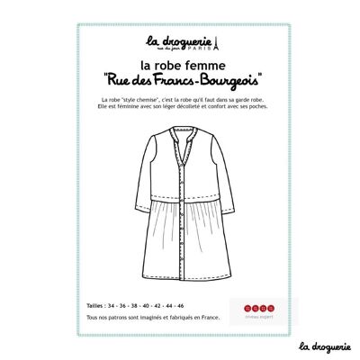 Sewing pattern for the women's dress "Rue des Francs-Bourgeois"