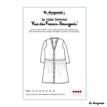 Patron couture de la robe femme "Rue des Francs-Bourgeois" 1