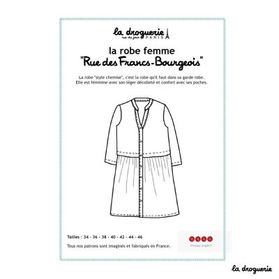 Patron couture de la robe femme "Rue des Francs-Bourgeois"