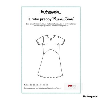 Patron couture de la robe preppy "Rue du Jour" 1