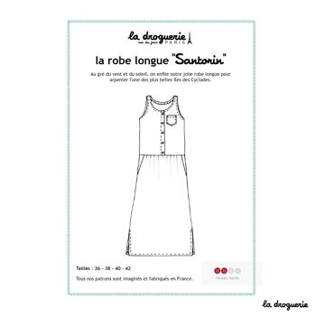 Patron couture de la robe longue "Santorin" 1