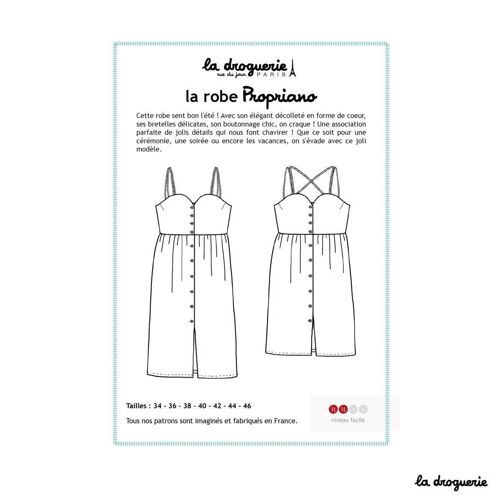 Patron couture de la robe femme "Propriano"