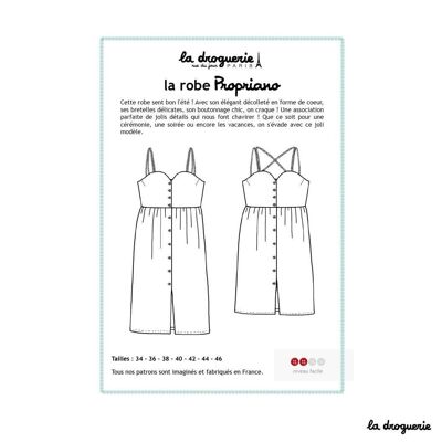 Sewing pattern for the “Propriano” women’s dress