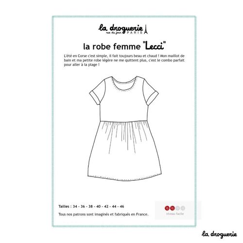 Patron couture de la robe femme "Lecci"