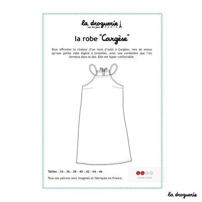 Sewing pattern for the “Cargèse” women’s dress