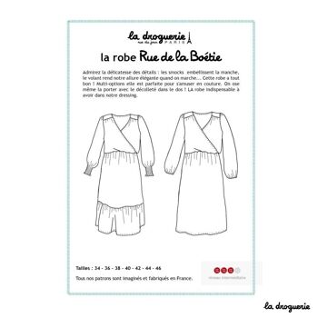 Patron couture de la robe femme "Rue de la Boétie" 1