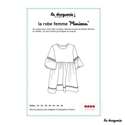 Schnittmuster für das Damenkleid „Mimizan“.