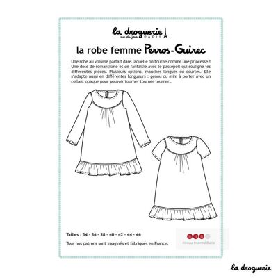 Schnittmuster für das Damenkleid „Perros-Guirec“.