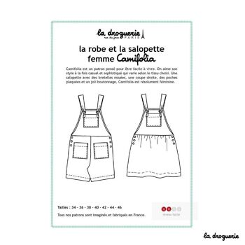 Patron couture de la robe et salopette short femme Camifolia 1