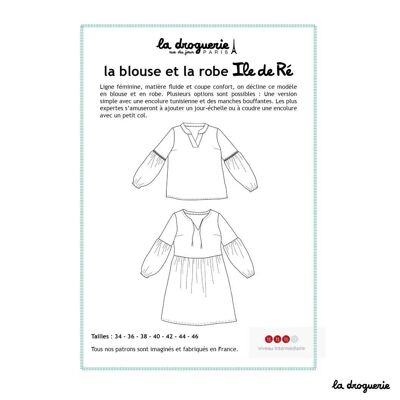 Sewing pattern for the “Ile de Ré” dress and blouse