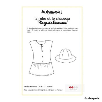 Patron couture de la robe et du chapeau "Plage de Bravone" 1