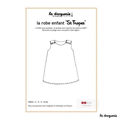 Patron couture de la robe enfant "St Tropez"