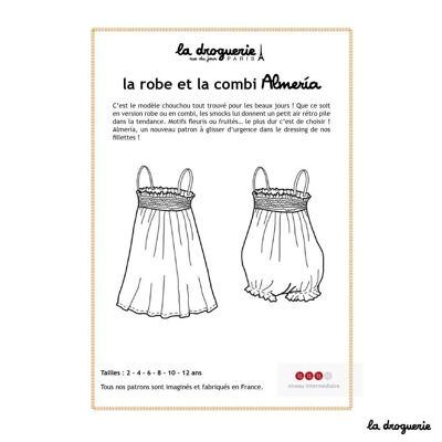 Patrón de costura del vestido y mono infantil “Almería”