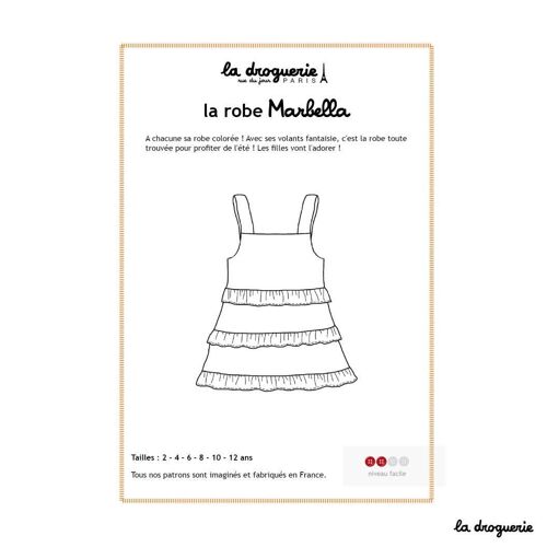 Patron couture de la robe enfant Marbella