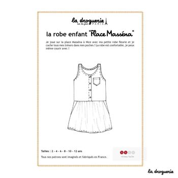 Patron couture de la robe enfant "Place Masséna" 1