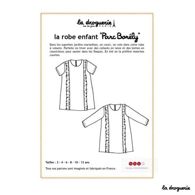 Cartamodello per il vestito da bambino “Parc Borély”.