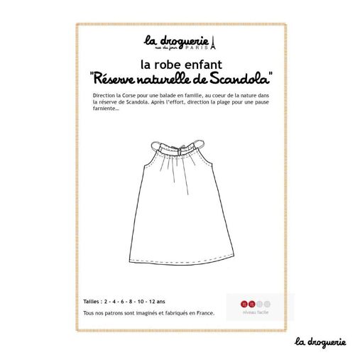 Patron couture de la robe enfant "Réserve de Scandola"