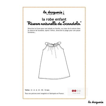 Patron couture de la robe enfant "Réserve de Scandola" 1