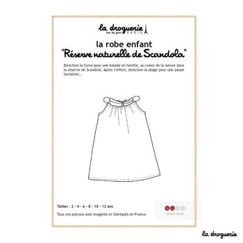 Patron couture de la robe enfant "Réserve de Scandola" 4