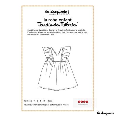 Patrón de costura para el vestido infantil “Jardin des Tuileries”