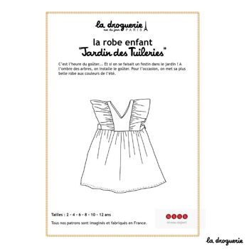 Patron couture de la robe enfant "Jardin des Tuileries" 1