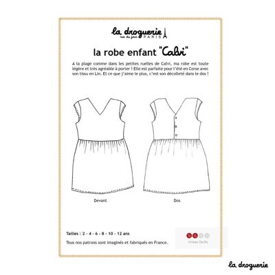 Sewing pattern for the “Calvi” children’s dress