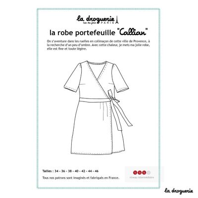 Patron couture de la robe cache-coeur "Callian"