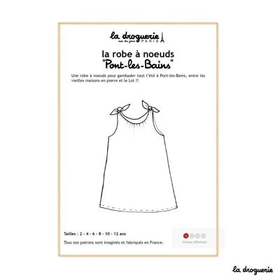 Cartamodello per il vestito con fiocco da bambina "Pont-les-Bains"