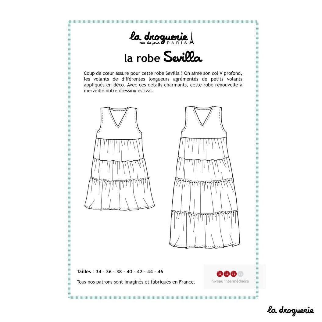 Schnittmuster für das Kleid „Sevilla“.