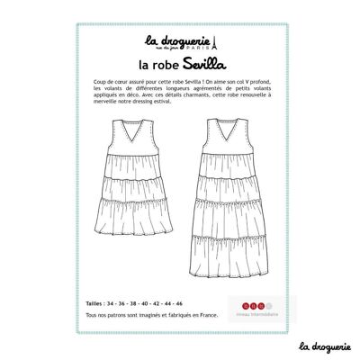 Patrón de costura para el vestido “Sevilla”