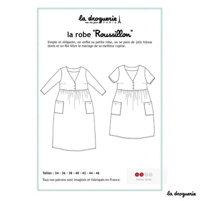Cartamodello per l'abito “Rossiglione”.