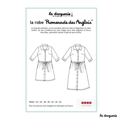 Patron couture de la robe "Promenade des Anglais"
