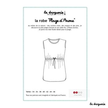 Patron couture de la robe "Plage d'Arone" 1