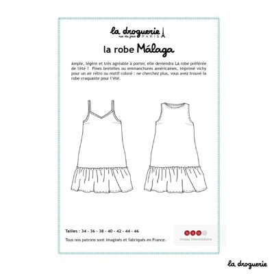 Schnittmuster für das Kleid „Malaga“.