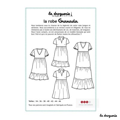 Patrón de costura para el vestido “Granada”