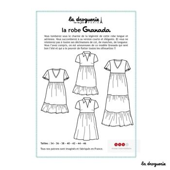 Patron couture de la robe "Granada" 1