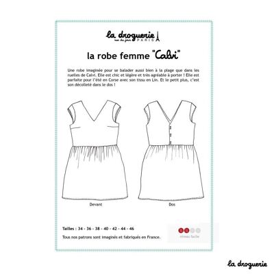 Sewing pattern for the “Calvi” women’s dress