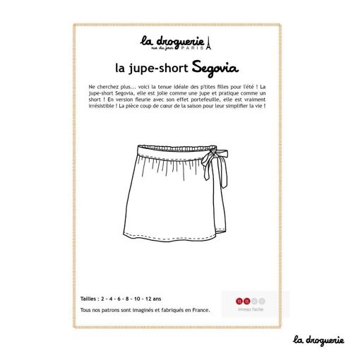 Patron couture de la jupe-short enfant "Segovia"