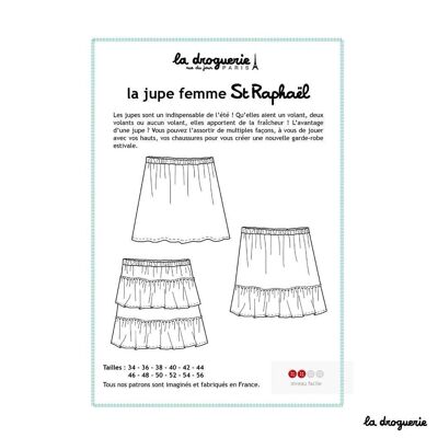 Sewing pattern for the St Raphaël women's skirt