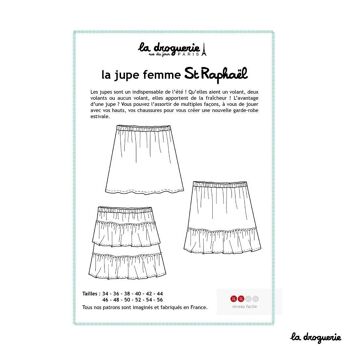 Patron couture de la jupe femme St Raphaël 1