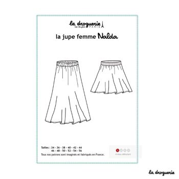 Patron couture de la jupe qui tourne femme Nalda 5