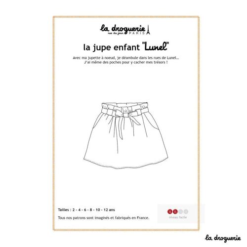 Patron couture de la jupe enfant "Lunel"