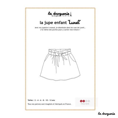 Patron couture de la jupe enfant "Lunel"