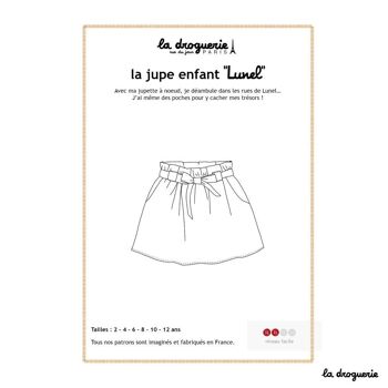Patron couture de la jupe enfant "Lunel" 1