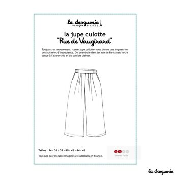 Patron couture de la jupe culotte "Rue de Vaugirard" 5