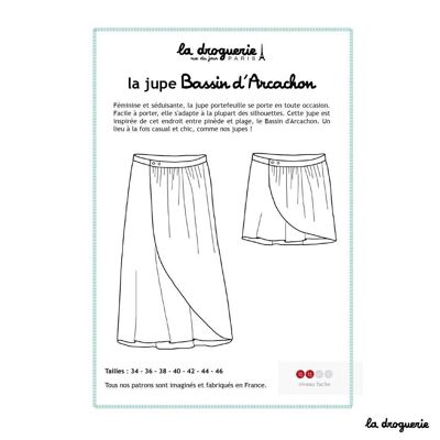 Sewing pattern for the “Arcachon Bassin” women’s skirt